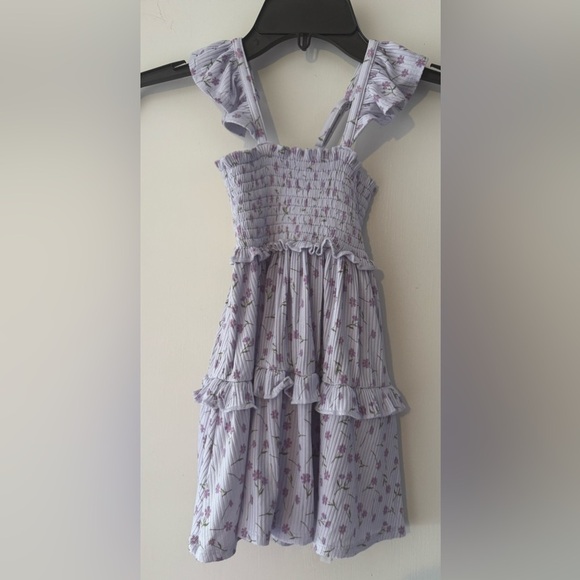 Posh Peanut Jeanette Smocked Flutter Sleeve Babydoll Dress - Picture 3 of 7